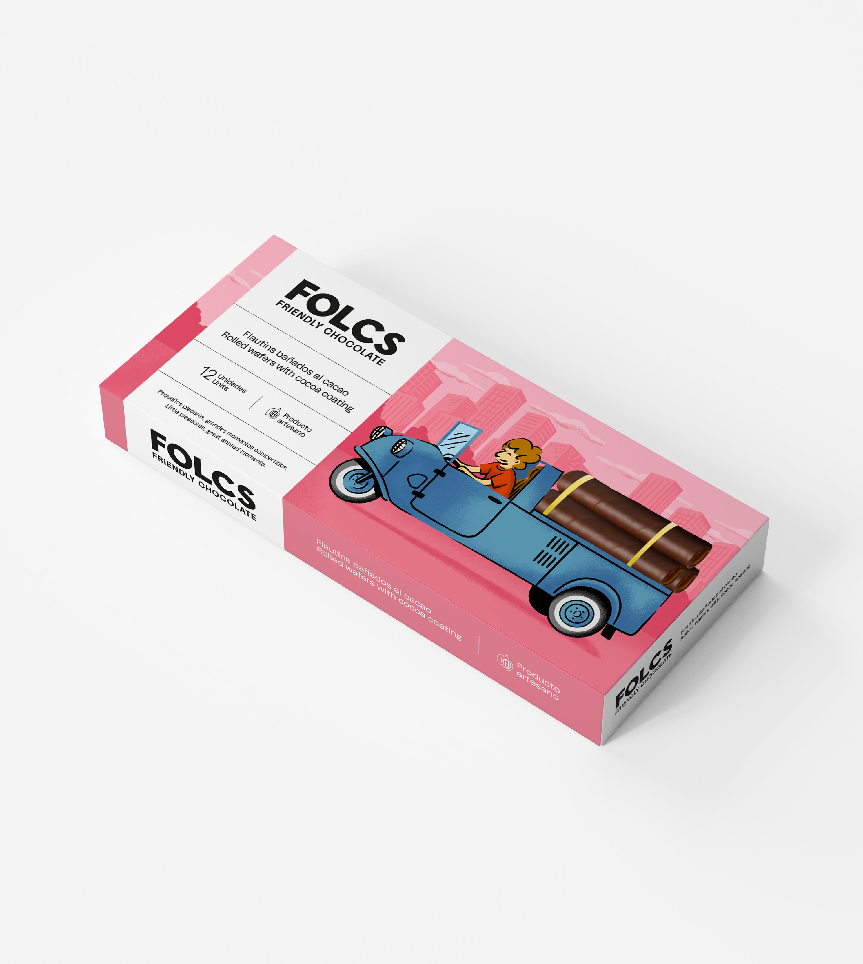 Tubitos de barquillo bañados en chocolate negro