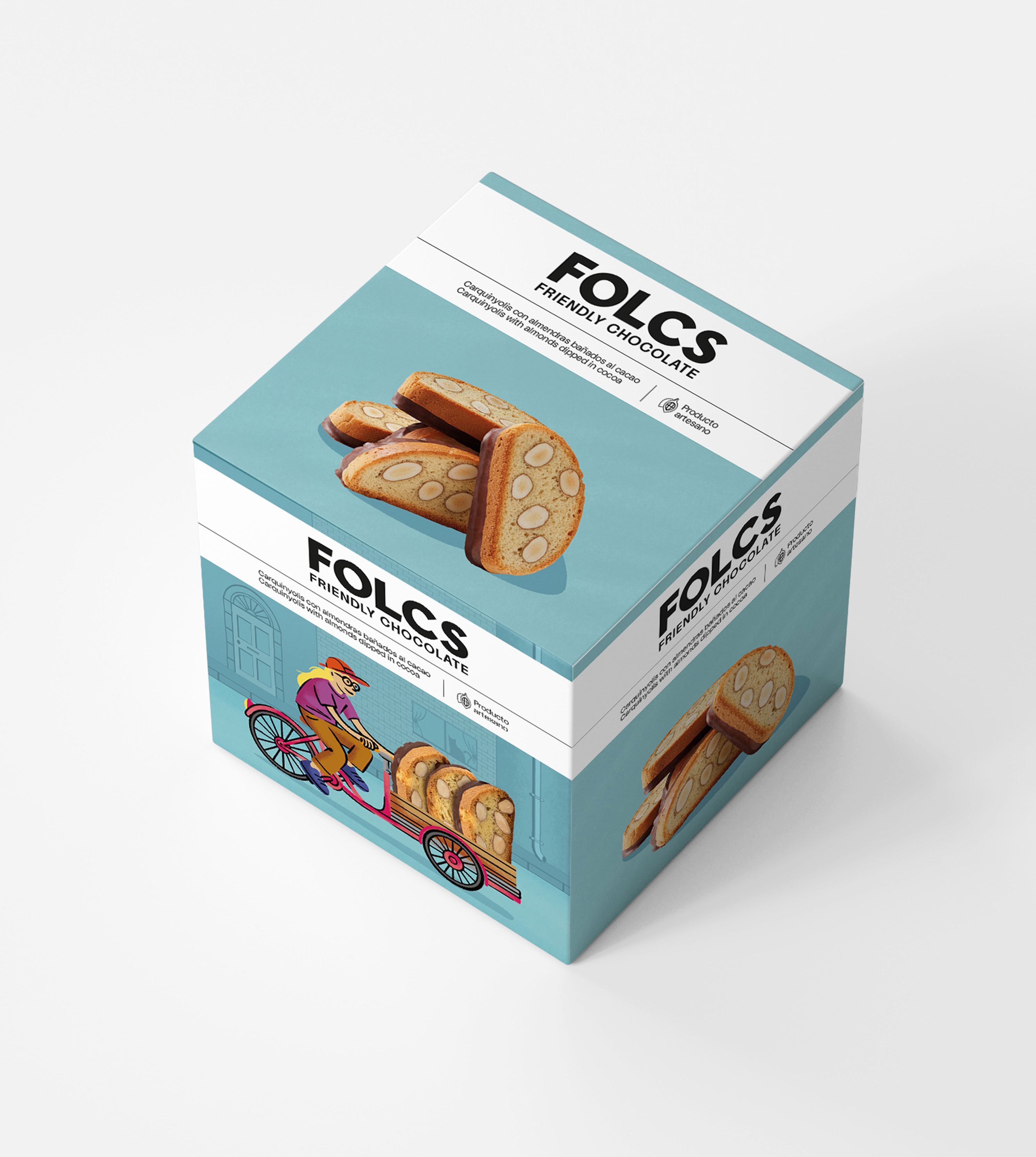 Carquiñolis de almendra bañados en chocolate negro